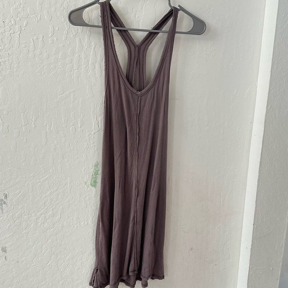 Free People Intimately Smoke Purple Slinky Ribbed Tank Slip Dress S - Picture 2 of 8